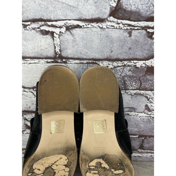 Free People At Ease Black Leather Loafer Slip On Classic Mules Women Sz 38.5EU/8 - Picture 7 of 16